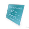 Porta Avvisi da Banco A4 orizzontale 30x21 cm, materiale plexiglas trasparente termopiegato con inserimento depliant