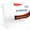 porta-depliant-da-banco-plane-plexiglass-con-piedini-A4H-inserimento-foglio Porta annunci A4 orizzontale, in plexiglass trasparente formato A4 orizzontale, sostituzione del volantino, tasca a V piedini alla base