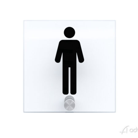 Targhetta in plexiglass WC bagno uomo