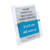 Porta Brochures depliant in plexiglass A5 verticale 15x21 cm