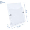 Dimensioni Porta Brochures da banco in plexiglass per foglio 15x21 cm
