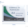 Cornice-in-plexiglass-trasparente-con-calamite-A4-orizzontale-30x20-cm-dimensioni-adv-smart Cornice trasparente in plexiglass da muro dimensioni A4