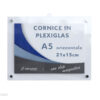Cornice-a-giorno-in-plexiglass-calamite-A5-orizzontale-21×15-cm-adv-smart Cornice in Plexiglass a giorno da parete formato 21x15 cm con clip magnetici